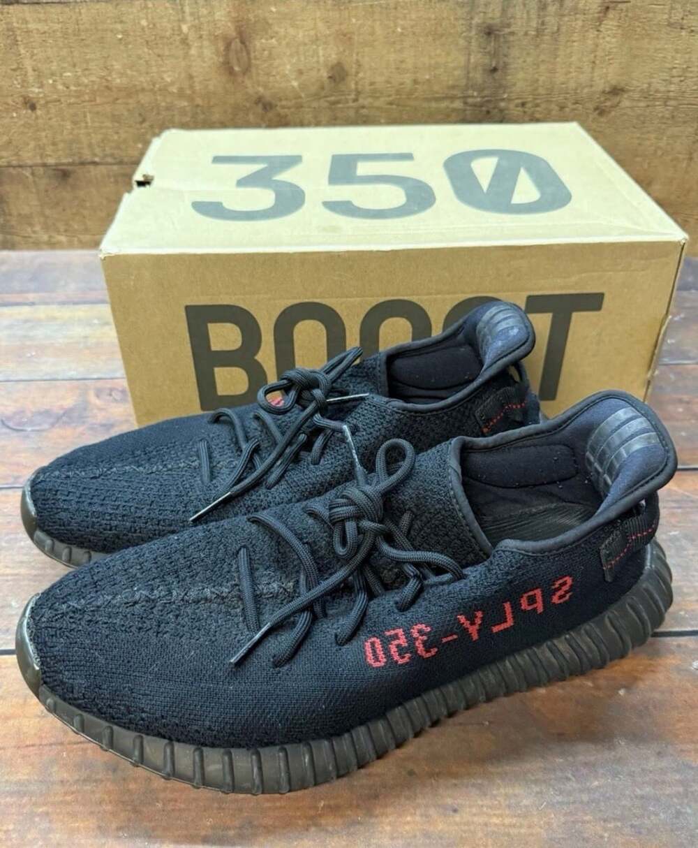 Adidas Yeezy Boost 350 V2 Size 11 Bred Core Black Red CP9652 Sneakers